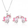 Gift Pendant And Earrings Set - Unicorn Charm