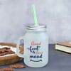 Personalized - Mason Jar - Good Mood - Frosted - Single Piece - C.O.D. Not Available Online
