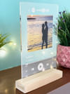 Shop Personalized - Photo Frame And Spotify Song Request With Wooden Stand - C.O.D. Not Available