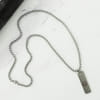 Buy Personalized Rectangle Pendant - Silver Grey
