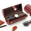 Personalized Round Watch Organizer - Wine Online