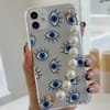 Phone case With Wrist Strap Chain - Evil Eye - Pearls - Single Piece Online