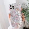 Buy Phone Case With Wrist Strap Chain - Floral - Faux Pearls - Single Piece