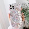 Phone Case With Wrist Strap Chain - Floral - Faux Pearls - Single Piece Online