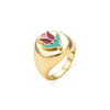Gift Rings - Gold Signet - Tulip - Single Piece