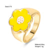 Gift Rings - Yellow Flower - Signet - Single Piece
