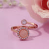 Rose Gold Moonstone Adjustable Ring Online