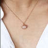 Gift Rose Gold Pearl in Oyster Pendant Chain
