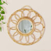 Round Rings Hallway Mirror - Rattan