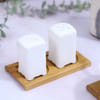 Buy Salt And Pepper Shakers - Wooden Tray - White