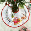 Santa's Sleigh Satin Xmas Tree Skirt Online