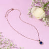 Gift Sapphire Round Pendant Necklace