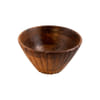 Gift Serving Bowl - Wooden - Ribbed - Single Piece