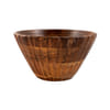 Shop Serving Bowl - Wooden - Ribbed - Single Piece