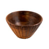 Serving Bowl - Wooden - Ribbed - Single Piece Online