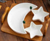 Gift Serving Platter - Moon And Star - Bamboo Tray - Set Of 4