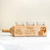 Shot Glasses in Personalized Bottle Shaped Wooden Holder Online