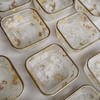 Small Bowl - Square - Transparent With Golden Border - Single Piece Online
