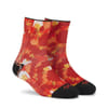 Shop Socks -  Poinciana Passion Men And Women Ankle Length - Small - India And Uk Feet Size 6 - 8