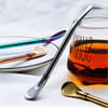 Gift Stainless Steel Straw Filter Spoon - Assorted - Set Of 4