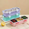 Gift Stainless Steel Three Grid Lunch Box - Assorted - Single Piece