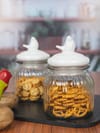 Storage Jar - Bird - White Lid - Set of 3 Online