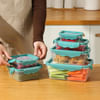 Buy Stretchable Silicone Lid Food Storage Box - Assorted - Set Of 6