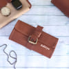 Tan PU Leather Personalized Watch Case Online