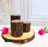 Gift Tea Light Holder - Tree Trunk - Set Of 3