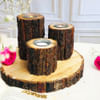 Tea Light Holder - Tree Trunk - Set Of 3 Online