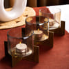 Tealight Holder With Metal Stand - Set Of 3 Online