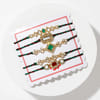 Gift Traditional Kundan Polki Rakhi (Set of 5)