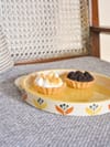 Gift Tray - Yellow Spring - Ceramic - Round