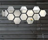 Gift Wall Decor - Mirror Stickers - Hexagon - Set Of 11