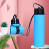 Gift Water Bottle Collapsible - Blue - Silicone - 550ml - Single Piece