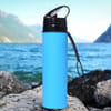 Water Bottle Collapsible - Blue - Silicone - 550ml - Single Piece Online