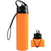 Buy Water Bottle Collapsible - Orange - Silicone - 550ml - Single Piece