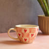 Gift Whimsical Chequered Heart Mug - Single Piece