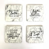 Gift White Marble Coasters - Set Of 4