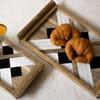 Wooden Black & White Tray - Large Online