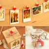 Wooden Photo Paper Clips - Red Heart With String - Set Of 10 Online