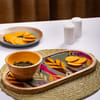 Wooden Platter With Bowl - Forest Leaves - Grey - Single Piece Online