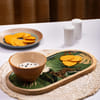 Wooden Platter With Bowl - Jungle Green - Single Piece Online