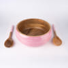 Buy Wooden Salad Bowl And Serving Set - Blush Pink - Single Piece