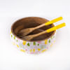 Buy Wooden Salad Bowl And Serving Set - Confetti White - Single Piece