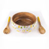 Shop Wooden Salad Bowl And Serving Set - Confetti White - Single Piece