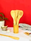 Shop Wooden Spoon Set With Holder - Set Of 5