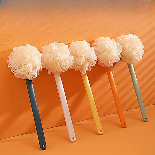 2 in 1 Body Scrubber With Handle - Single Piece