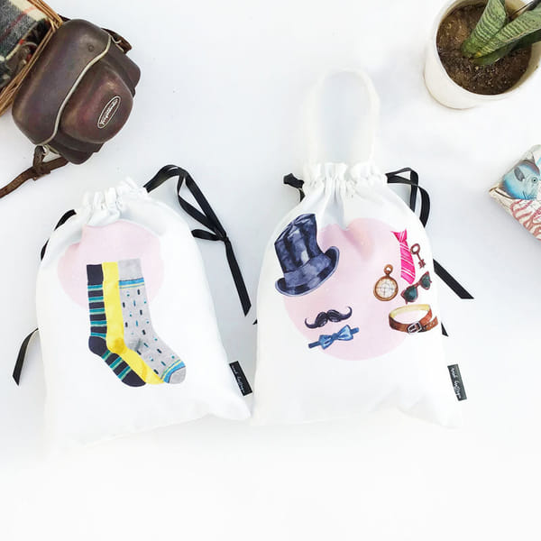 Accessory Bag - Men - Vintage Style - Set Of 2