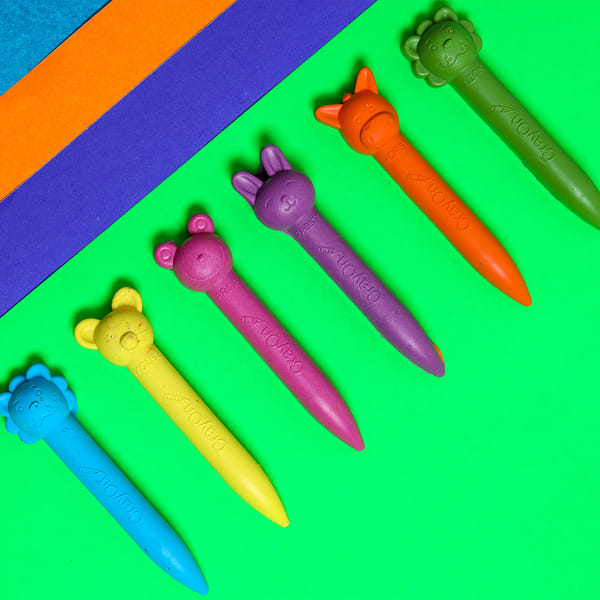 Animal Stick Crayons - Set Of 6